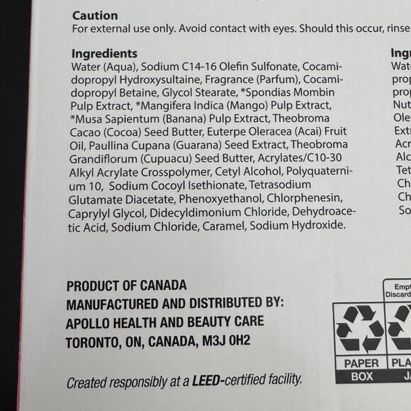 Nutrius Brazilian Body Wash Duo 2-pack - Coco Bliss and Berry Bliss - Picture 10 of 16